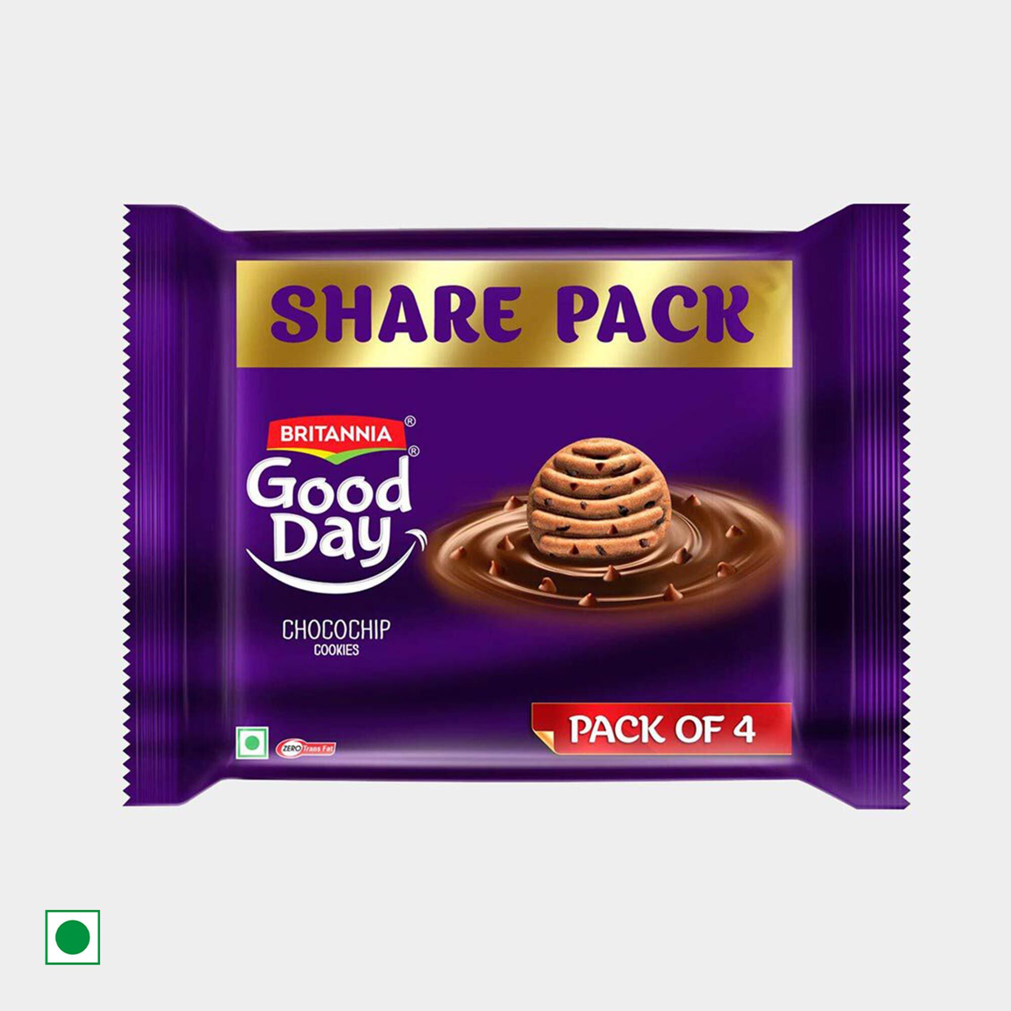 Britannia Good Day Choco Chip Cookies (Pack of 4) | Vishal Mega