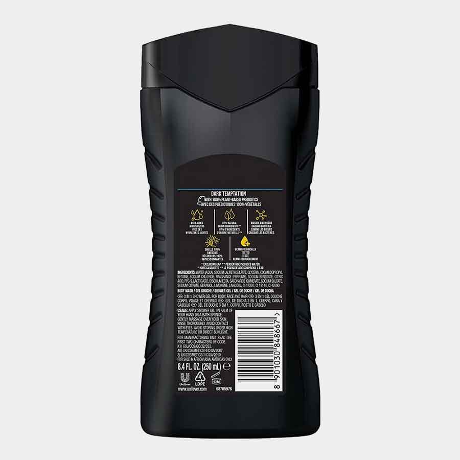 Dark Temptation 3 In 1 Body, Face & Hair Wash for Men, , large image number null