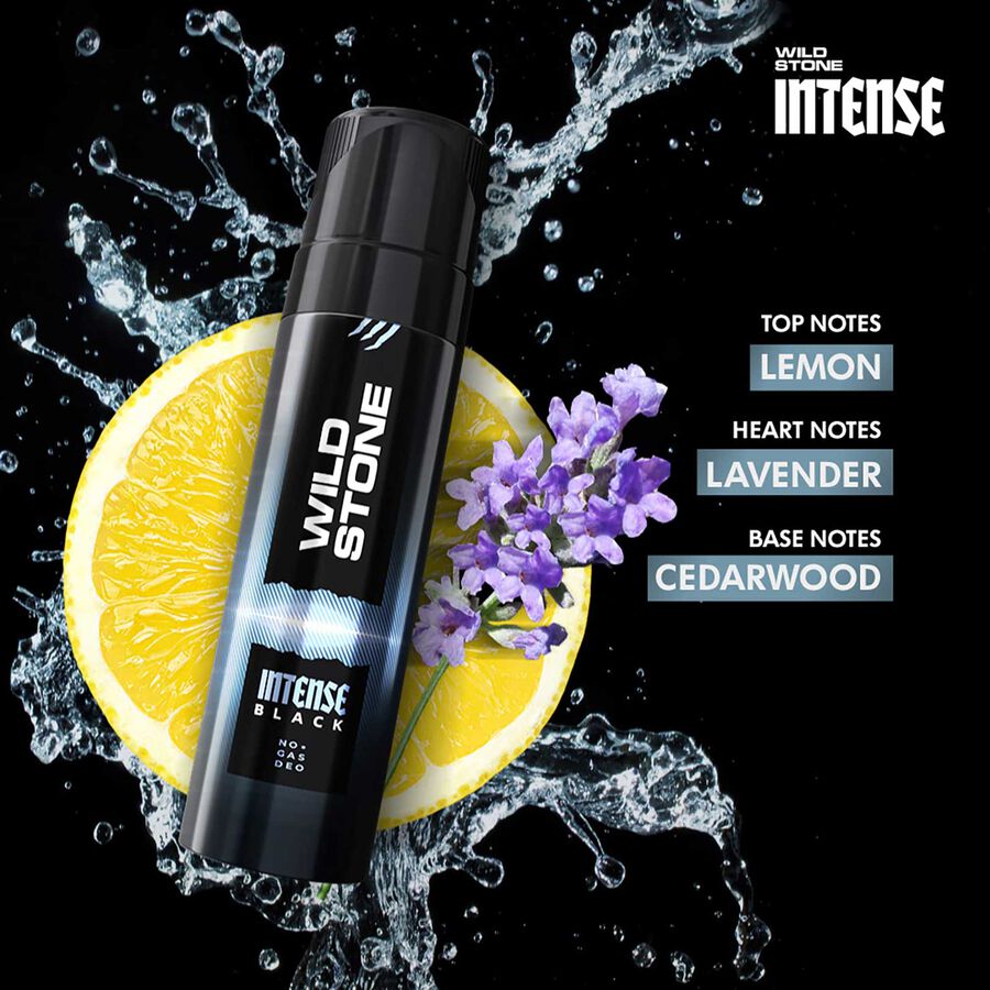 Intense Black No Gas Deodorant For Men, 120 ml X 2, large