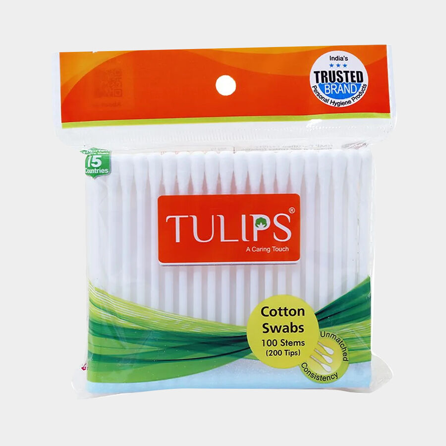 Tulips Cotton Buds Zip Pouch 100 Pcs., , large image number null