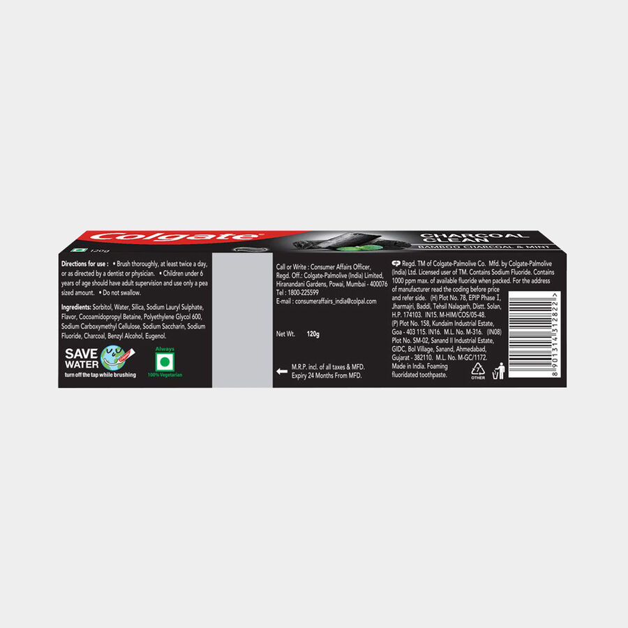 Charcoal Clean Toothpaste, , large image number null