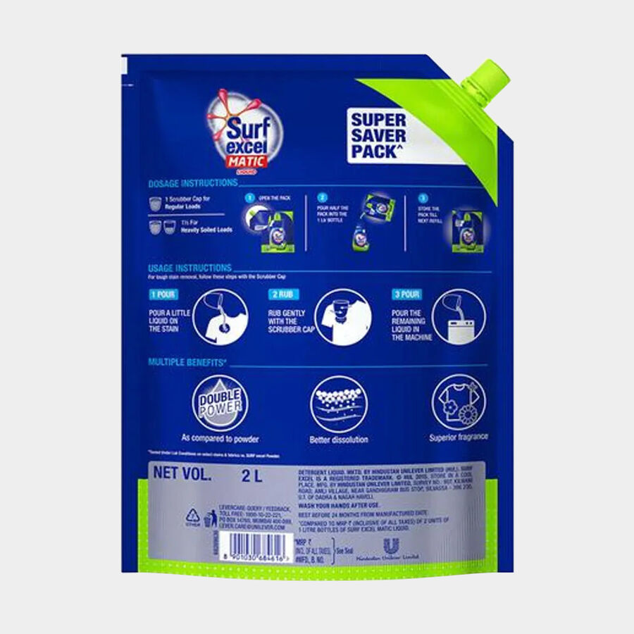 Matic Top Load Liquid Detergent Refill, , large image number null