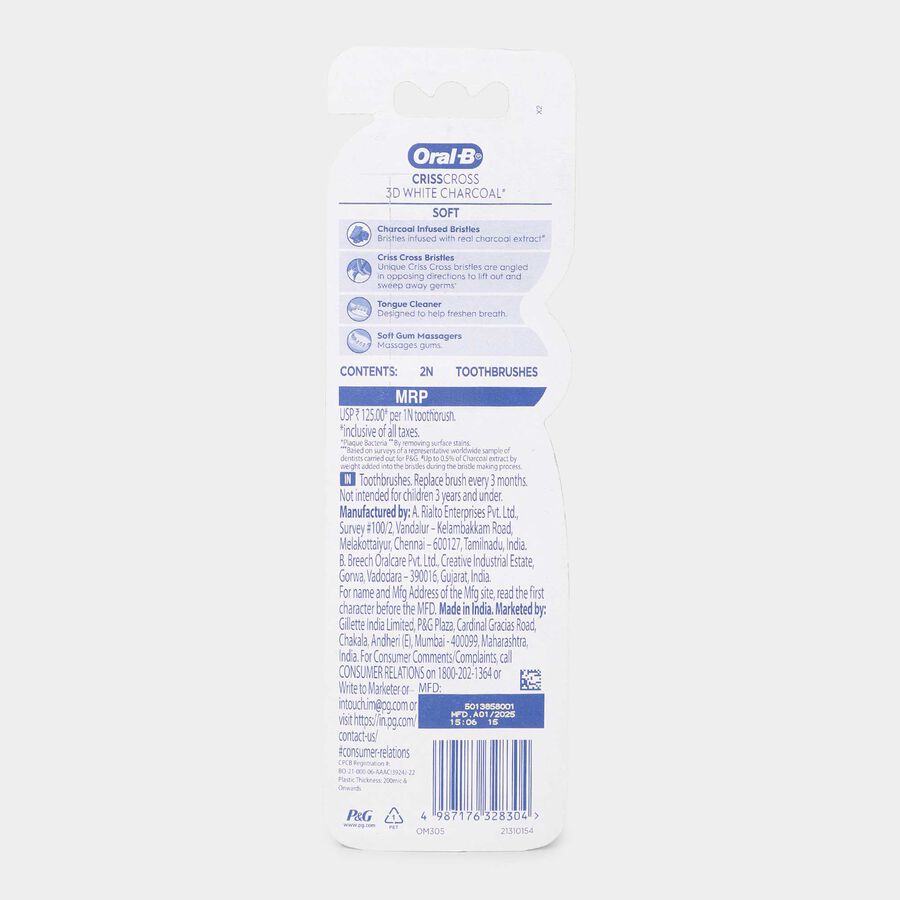 Toothbrush Charcoal Whitening Therapy, , large image number null