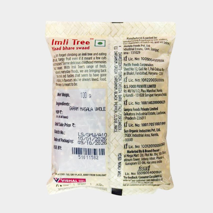 Garam Masala Whole, 100 g Pouch, large