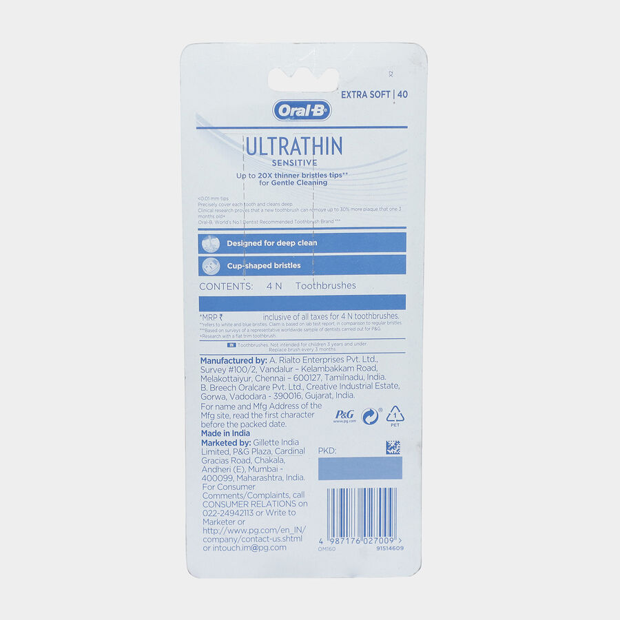 Ultra Thin Sensitive Tooth Brush, , large image number null