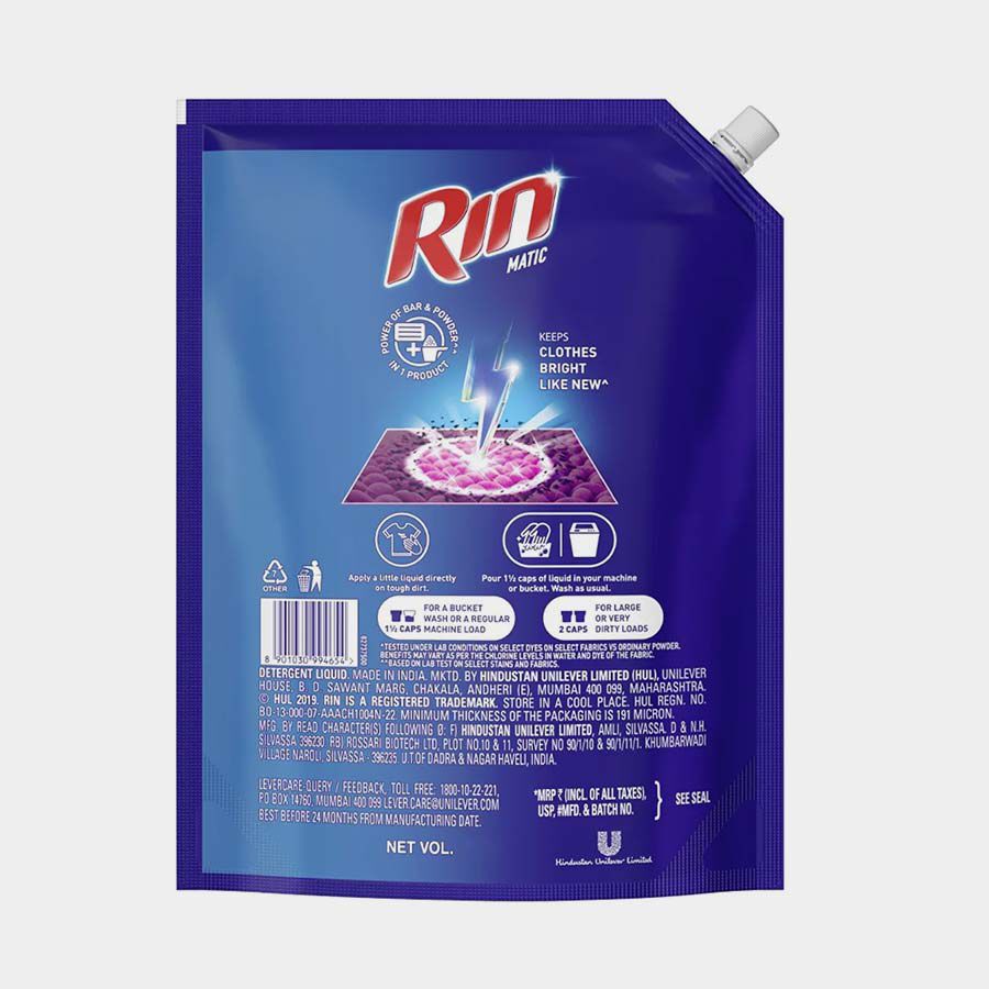 Rin Matic Liquid Detergent - Top Load, , large image number null