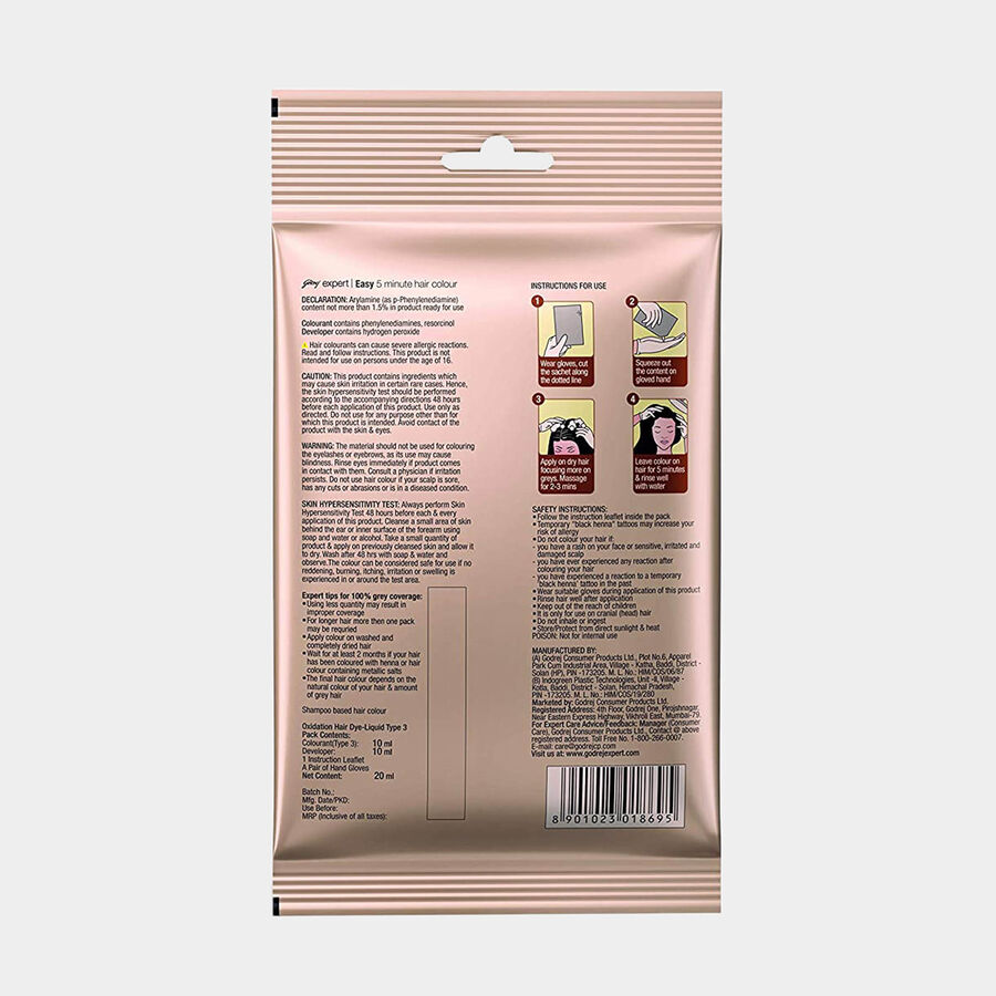 Easy 5 Minute Hair Colour Sachet, Natural Brown, , large image number null
