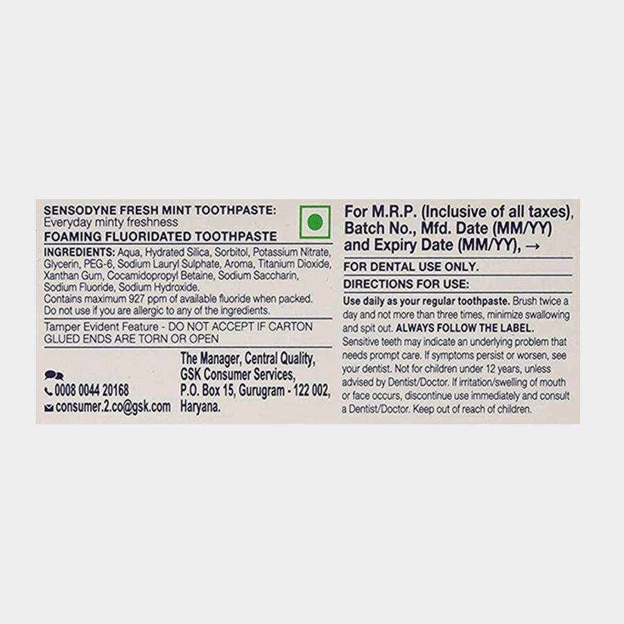 Fresh Mint Tooth Paste, 150 g, large