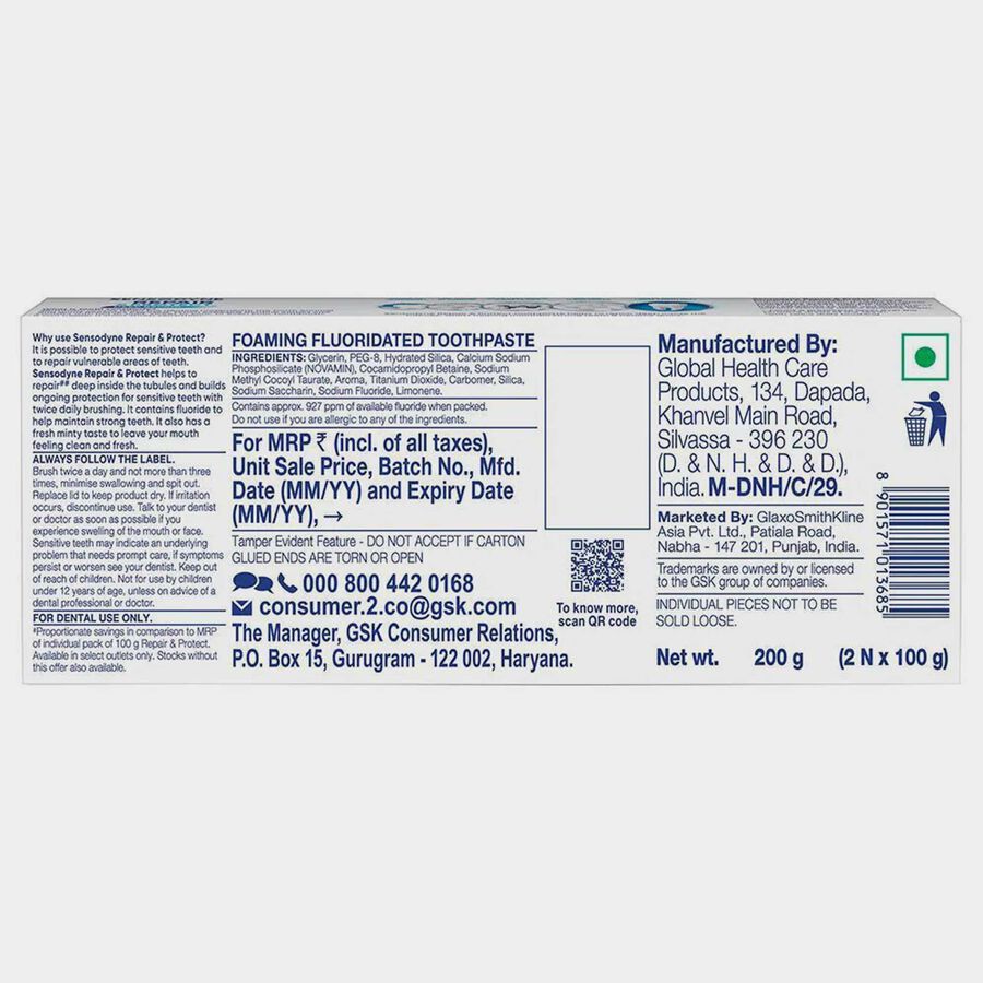 Repair & Protect Tooth Paste, , large image number null