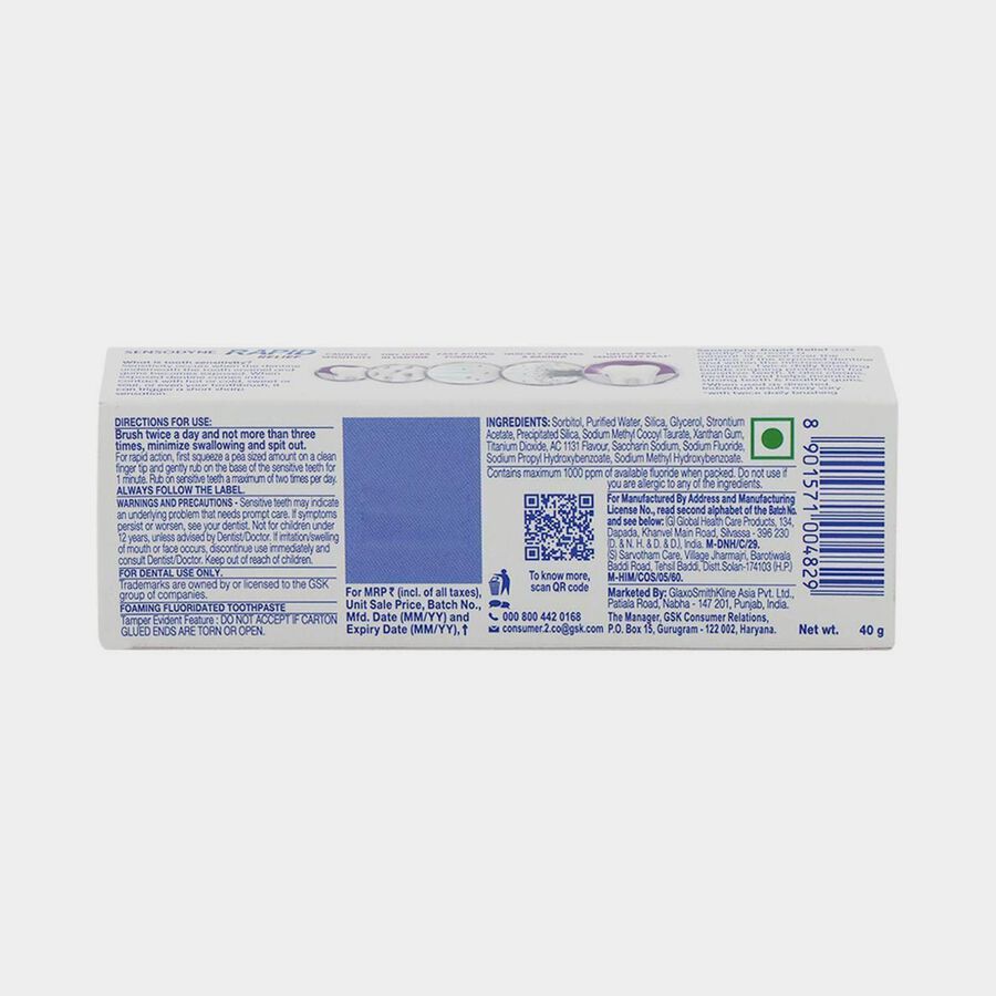 Rapid Relief Toothpaste, , large