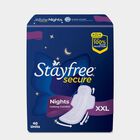 Secure Nights Sanitary Napkins with Back Leak Guards, , small image number null