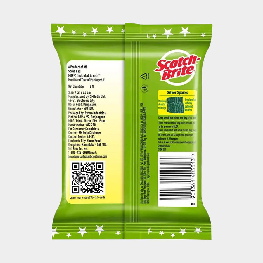 Silver Sparks Scrub Pad, , large image number null