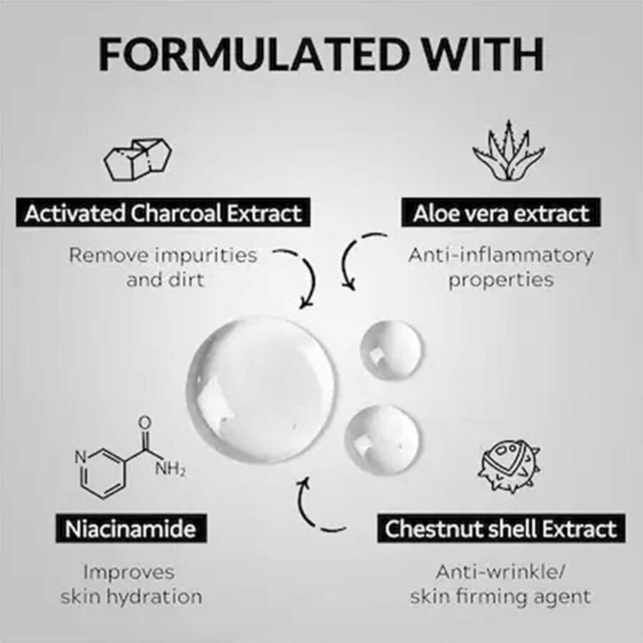 COSMETICS KOREA Charcoal Facial Sheet Mask, , large image number null