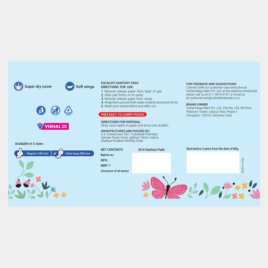 Soft Wings XL Sanitary Pad, , large image number null