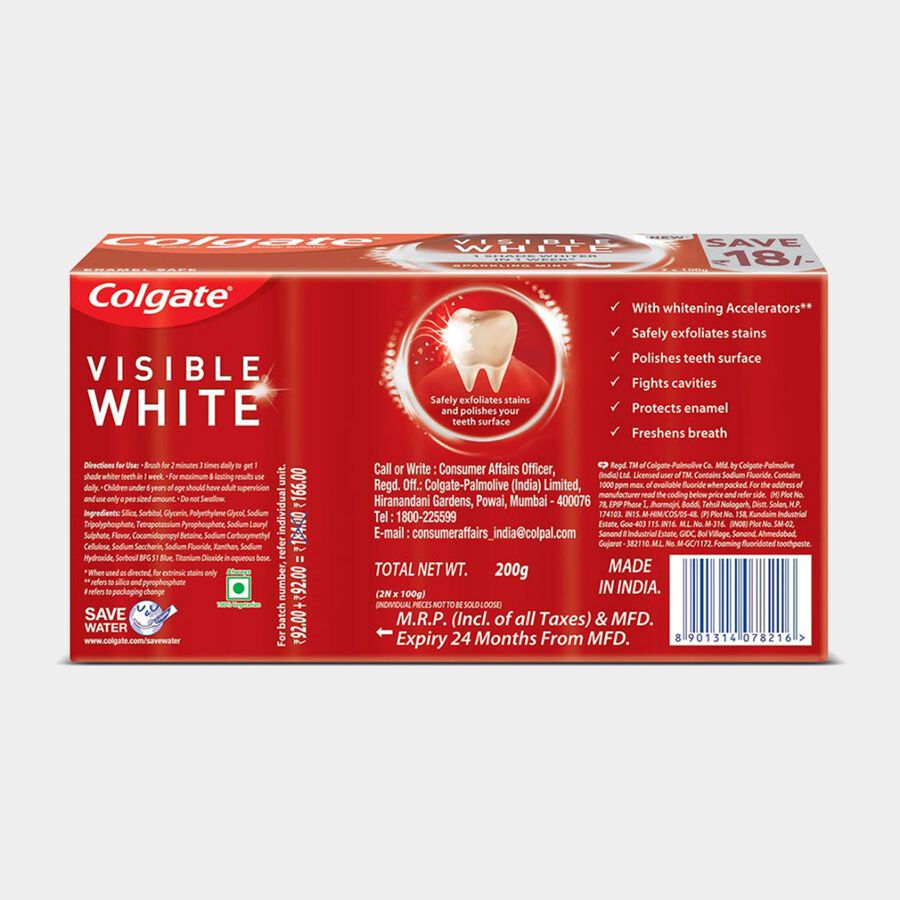 Visible White Tooth Paste, , large image number null