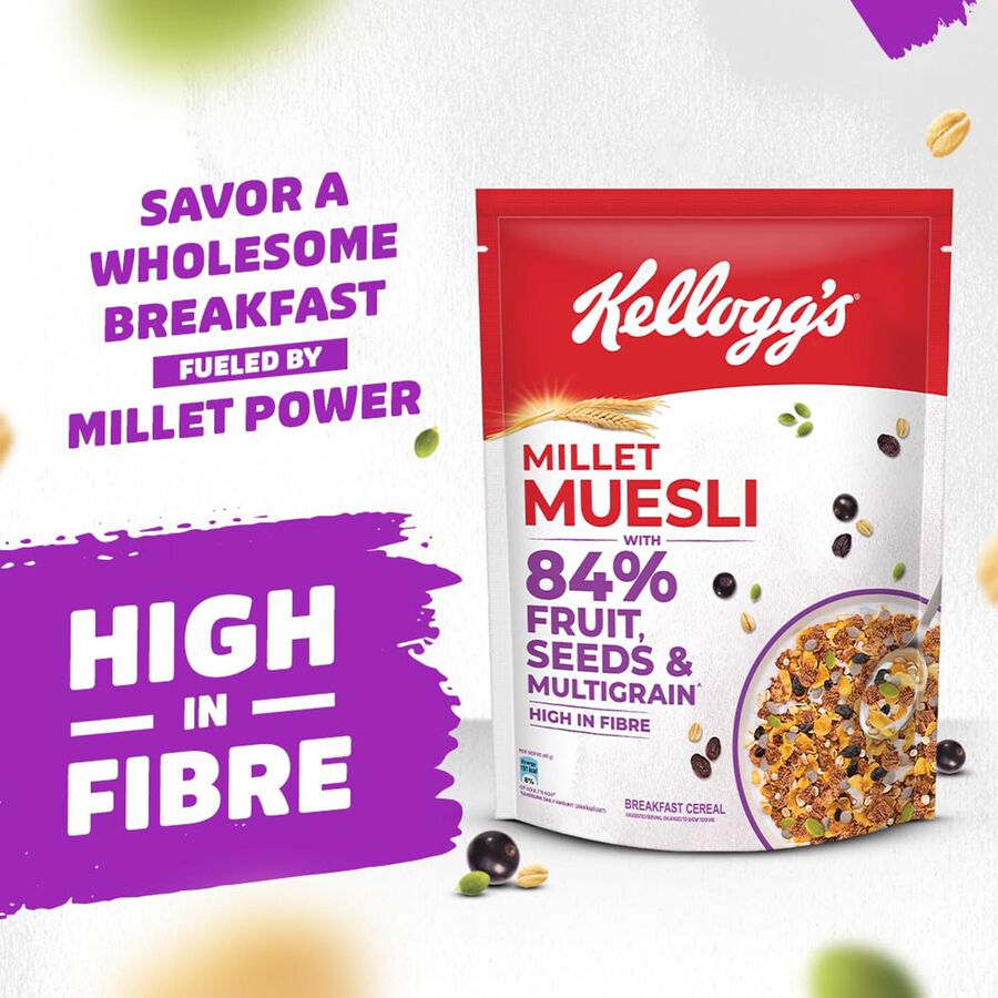 Millet Muesli with 84% Fruit, Seed & Multigrain, , large image number null