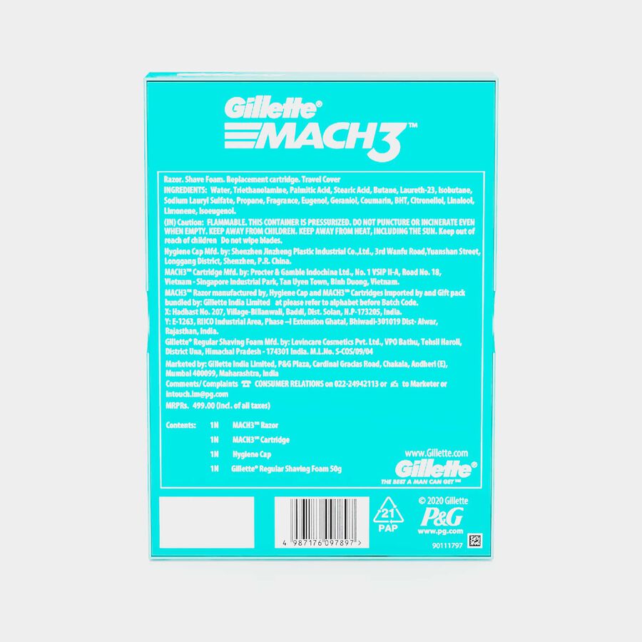Mach3+Foam Gift Pack, Men, , large image number null