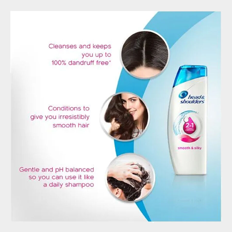 2 in 1 Cool Menthol Hair Shampoo, 340 ml, large image number null