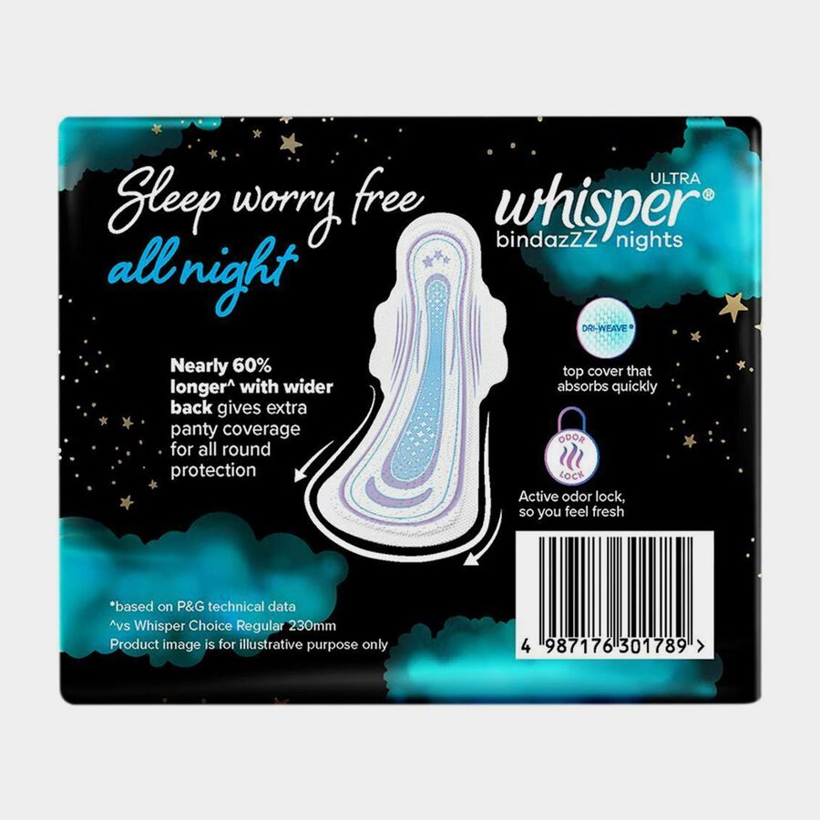 Ultra Bindazzz Nights Sanitary Pads - XXL+, , large