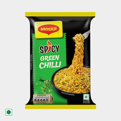 Maggi Spicy Green Chilli Instant Noodles With Seasoning