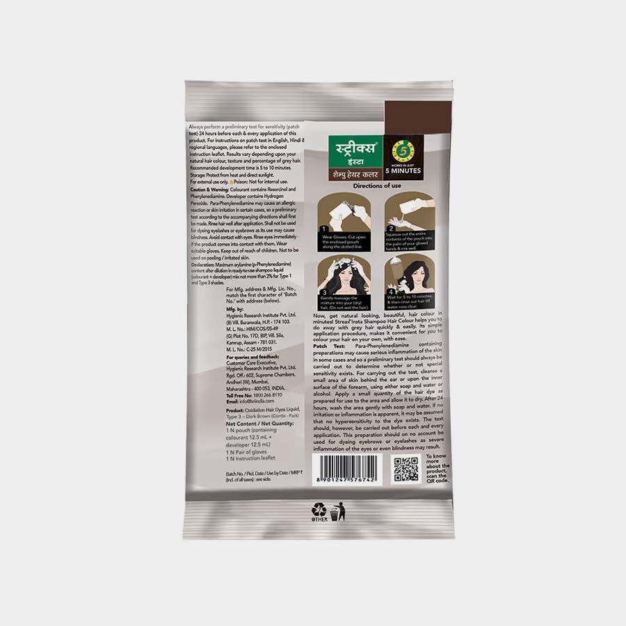 Shampoo Hair Colour - Dark Brown, , large image number null