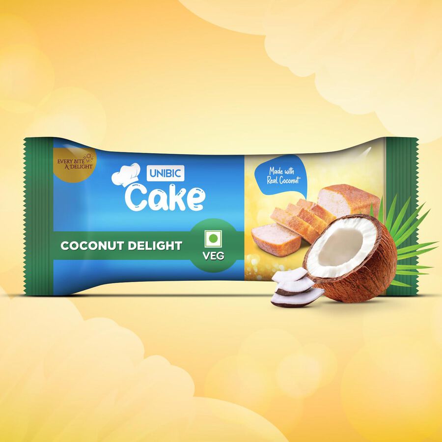 Coconut Delight Veg Bar Cake, , large