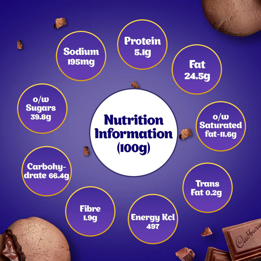 Cadbury Chocobakes Choc Filled Cookies Centre Filled Chocolate Biscuits, , large image number null