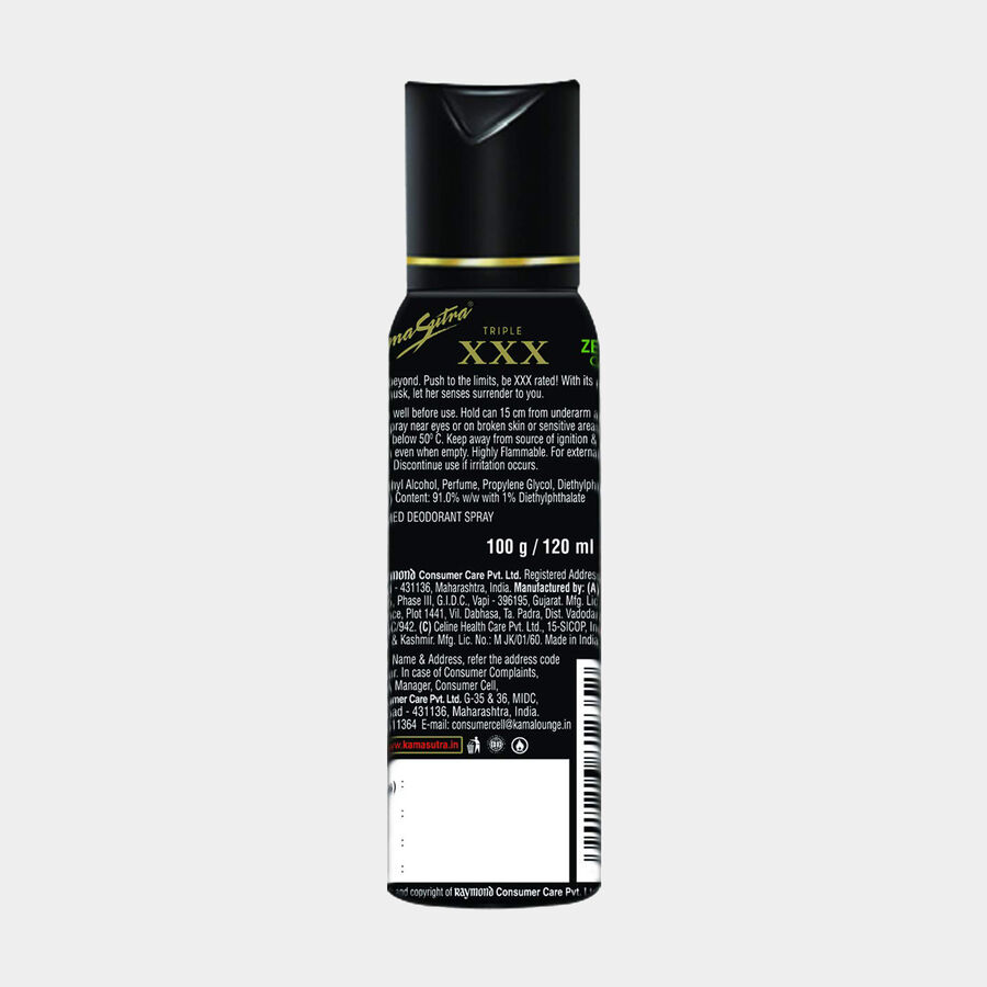 Triple XXX Deodorant Spray , 120 ml, large image number null