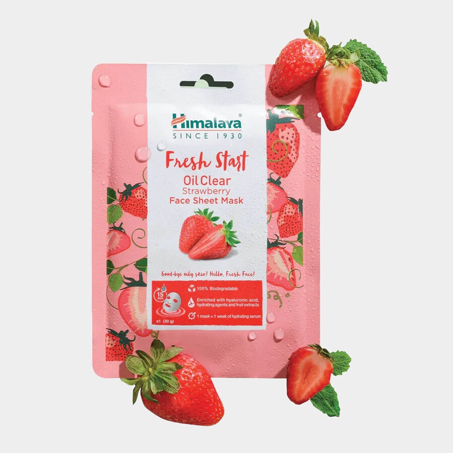 Fresh Start Oil Clear Strawberry Face Sheet Mask, , large image number null
