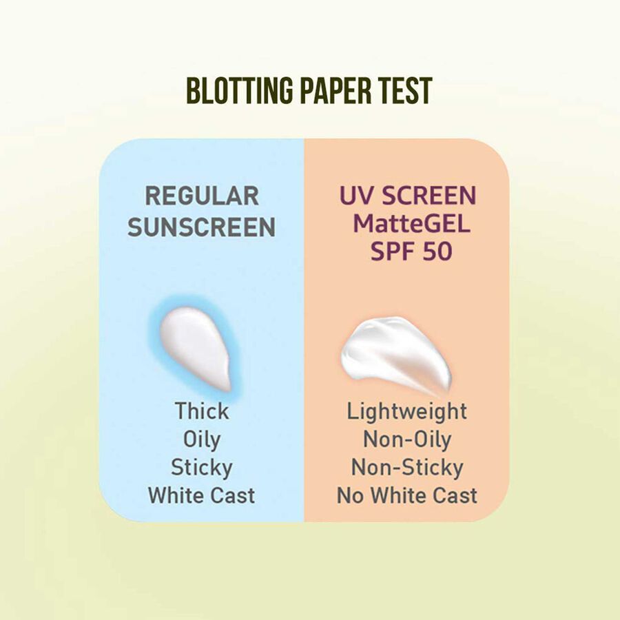 Safe Sun UV Screen Matte Gel SPF 50 Sunscreen, , large image number null