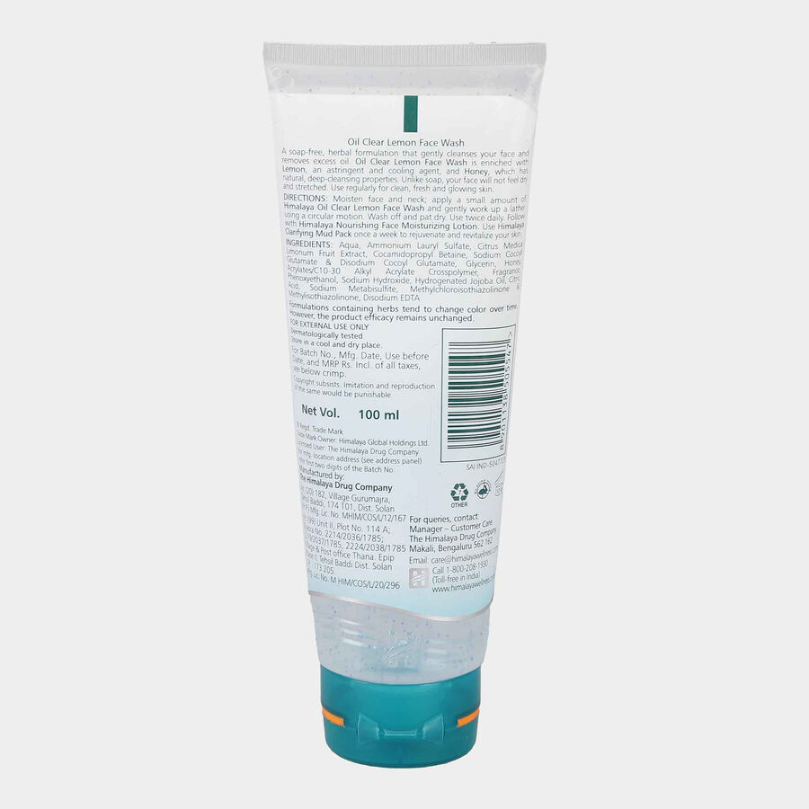 Oil Control Lemon Face Wash, , large image number null