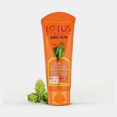 Safe Sun 3 In 1 Matte-Look Daily Sunscreen SPF 40 Pa+++
