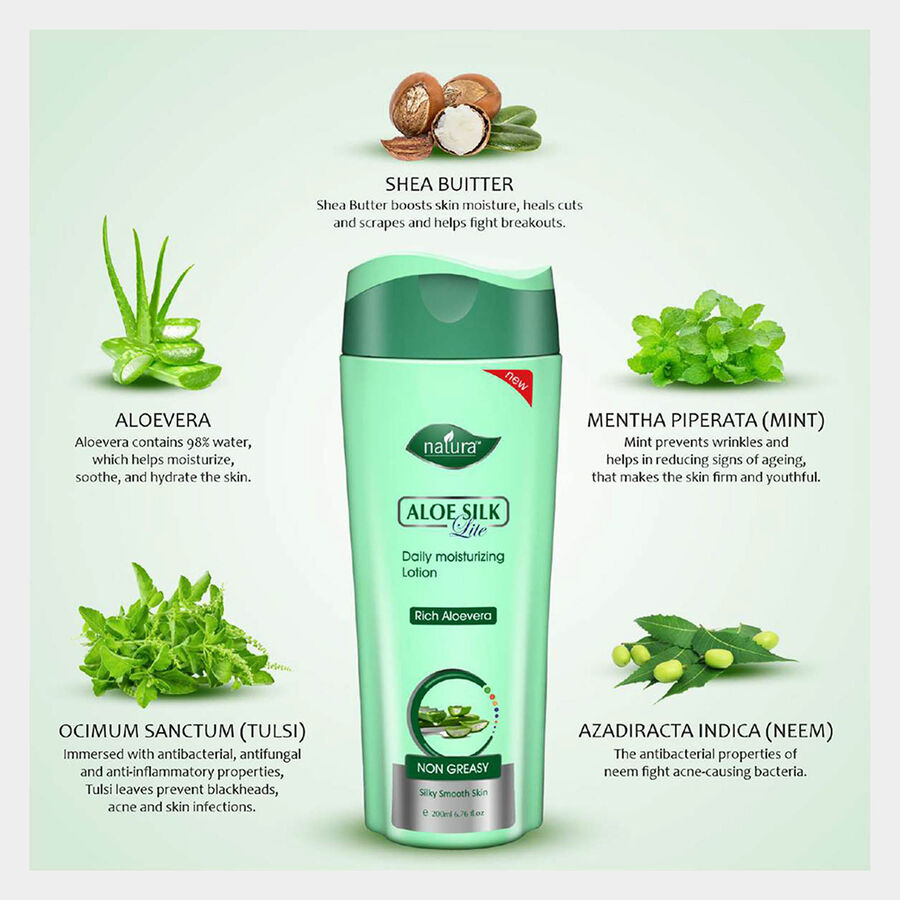 Aloe Silk Light Nourishing Body Lotion, , large image number null