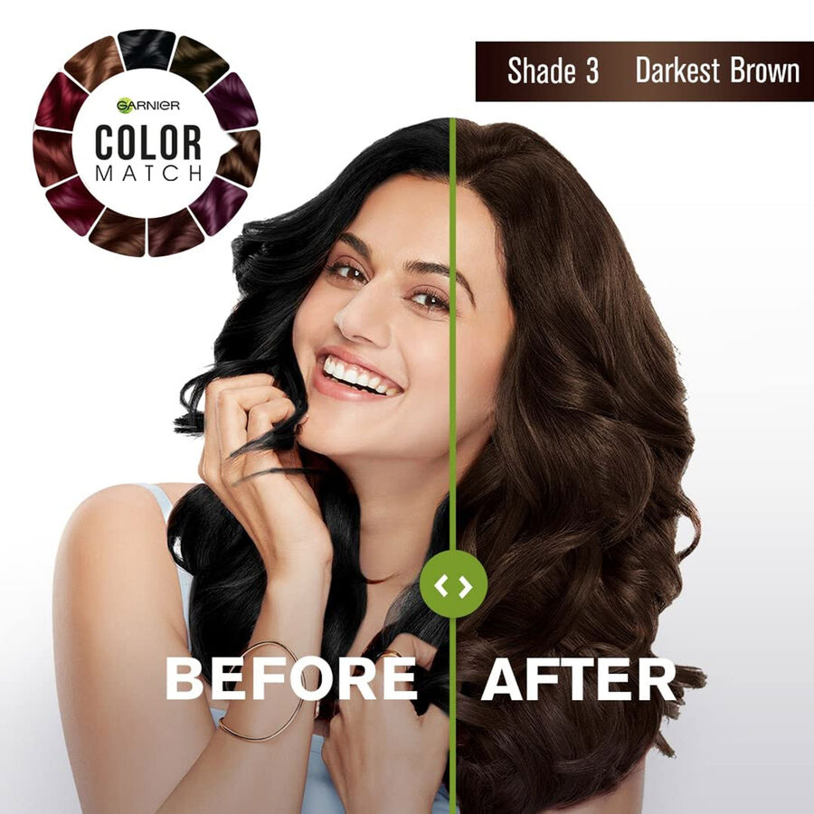 Color Natural Hair Colour Darkest Brown Shade 3, , large image number null