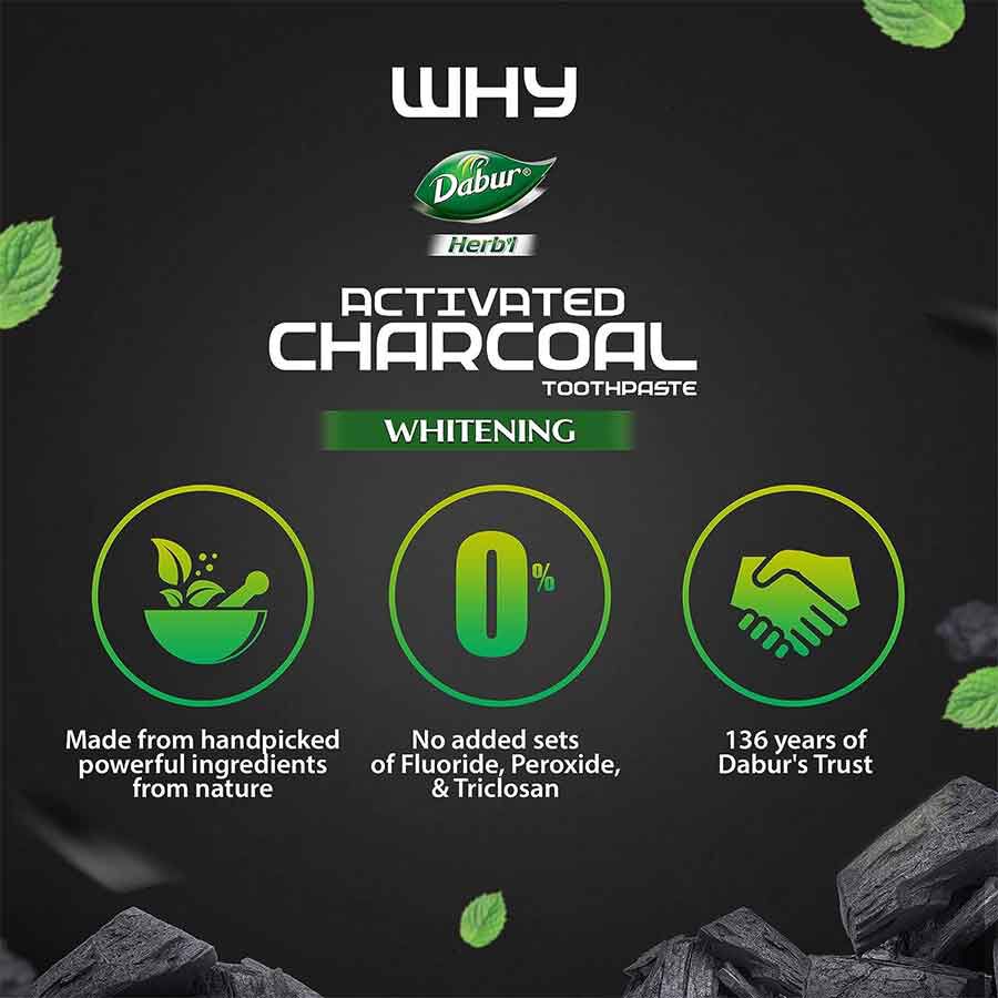 Herbal Activated Charcoal Toothpaste, , large image number null