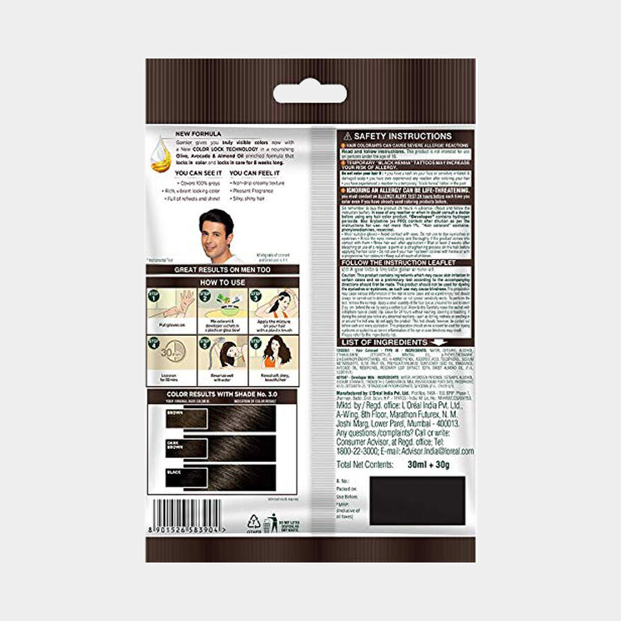 Darkest Brown Hair Colour Shade 3, , large image number null
