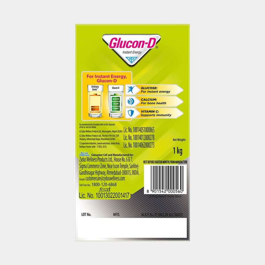 Glucon-D Instant Energy Drink Mix - Lime, , large image number null