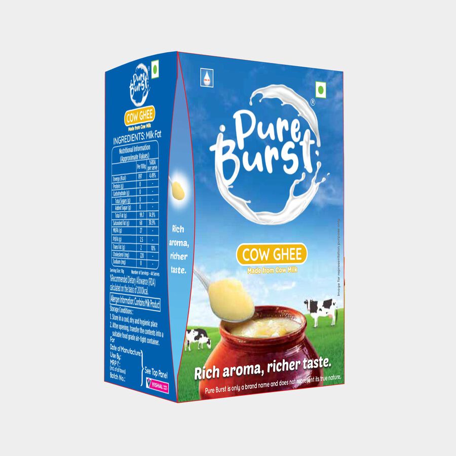 Pure Burst Cow Ghee, 500 ml, large