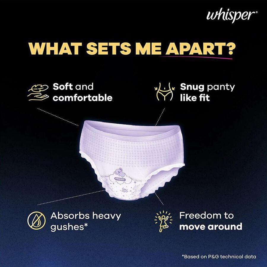 Super Absorbent Period Panty (M-L, 6 Pants), , large