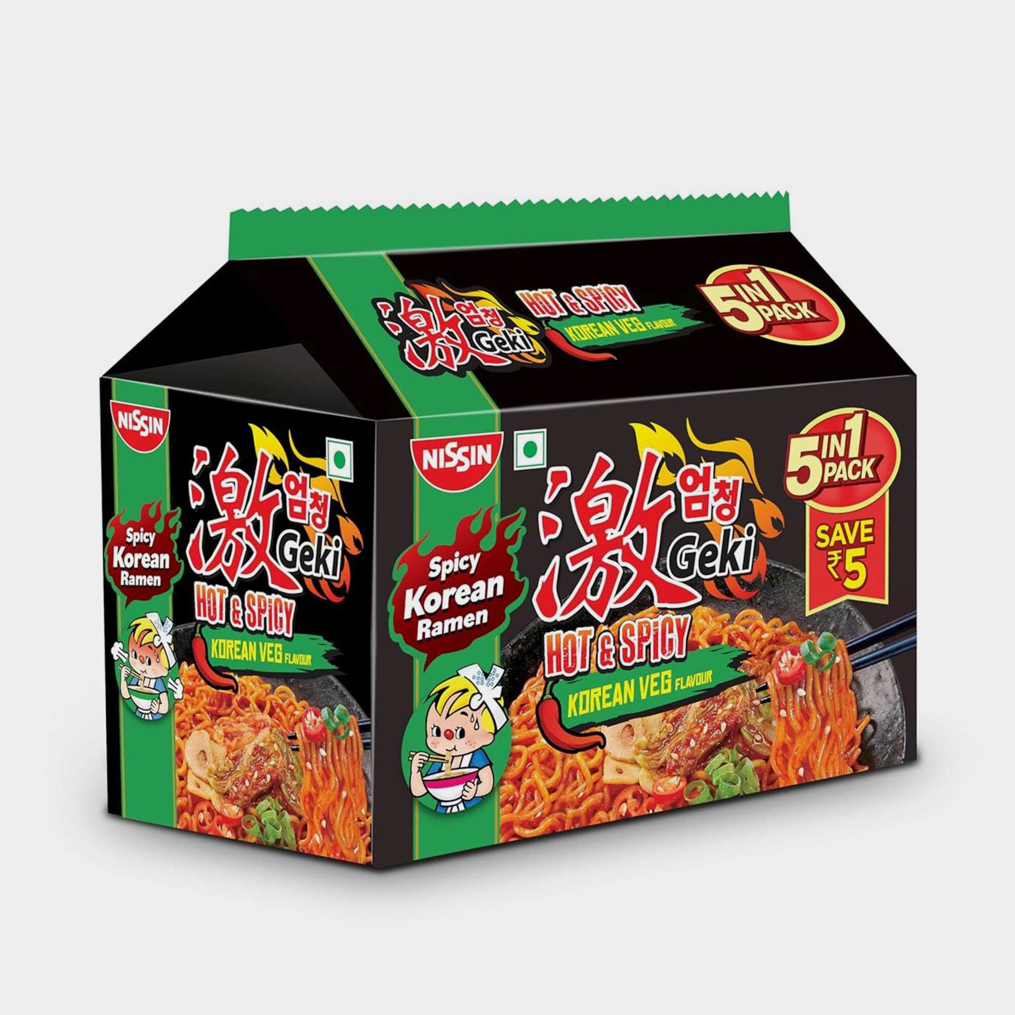 Nissin Hot & Sour Korean Veg Noodles | Vishal Mega Mart India