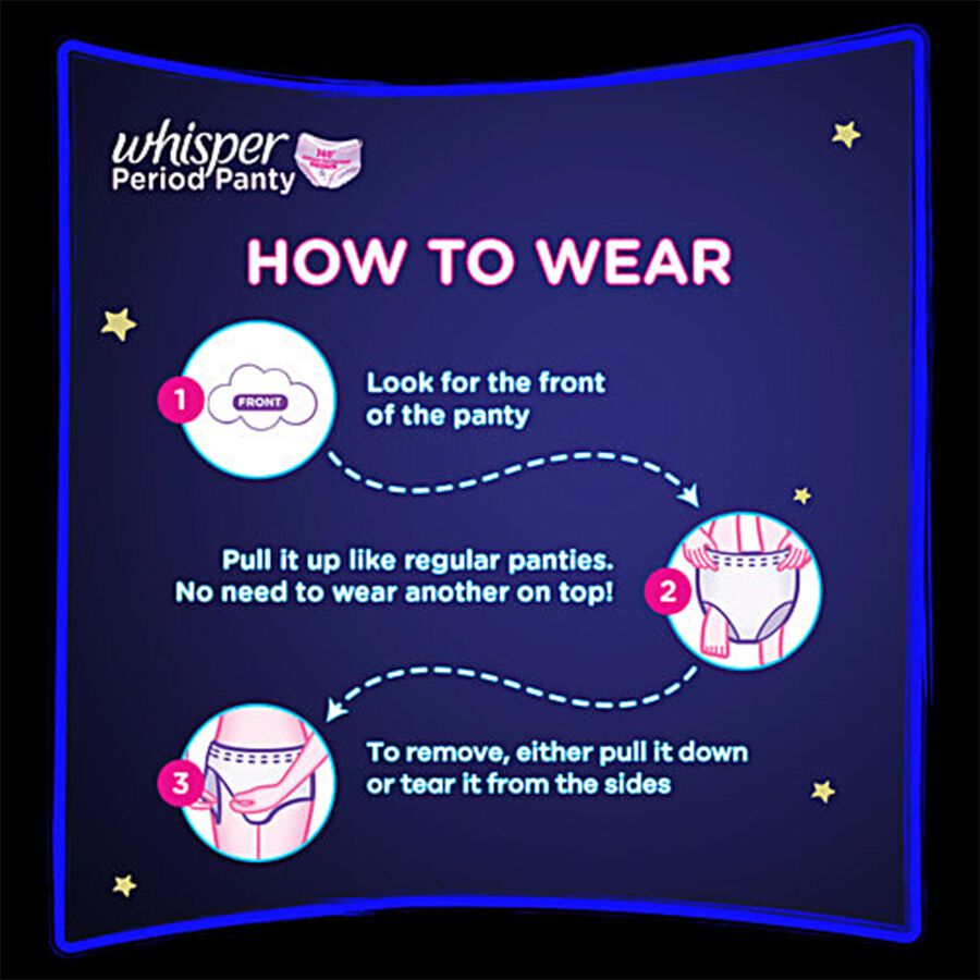 Super Absorbent Period Panty M-L, , large