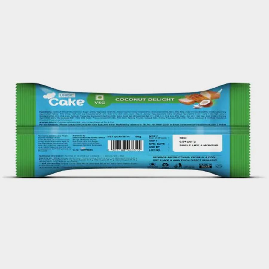 Coconut Delight Veg Bar Cake, , large