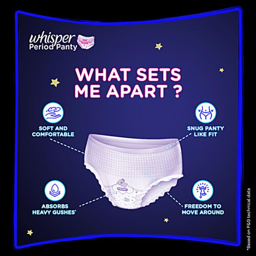 Super Absorbent Period Panty M-L, , large