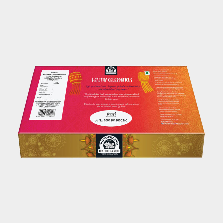 Dry Fruit Gift Box - Almond, Cashew , Cranberry, Raisin, , large image number null