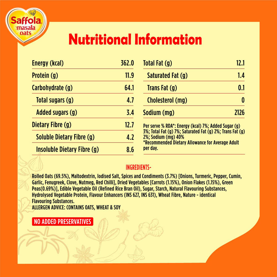 Classic Masala Oats, , large image number null