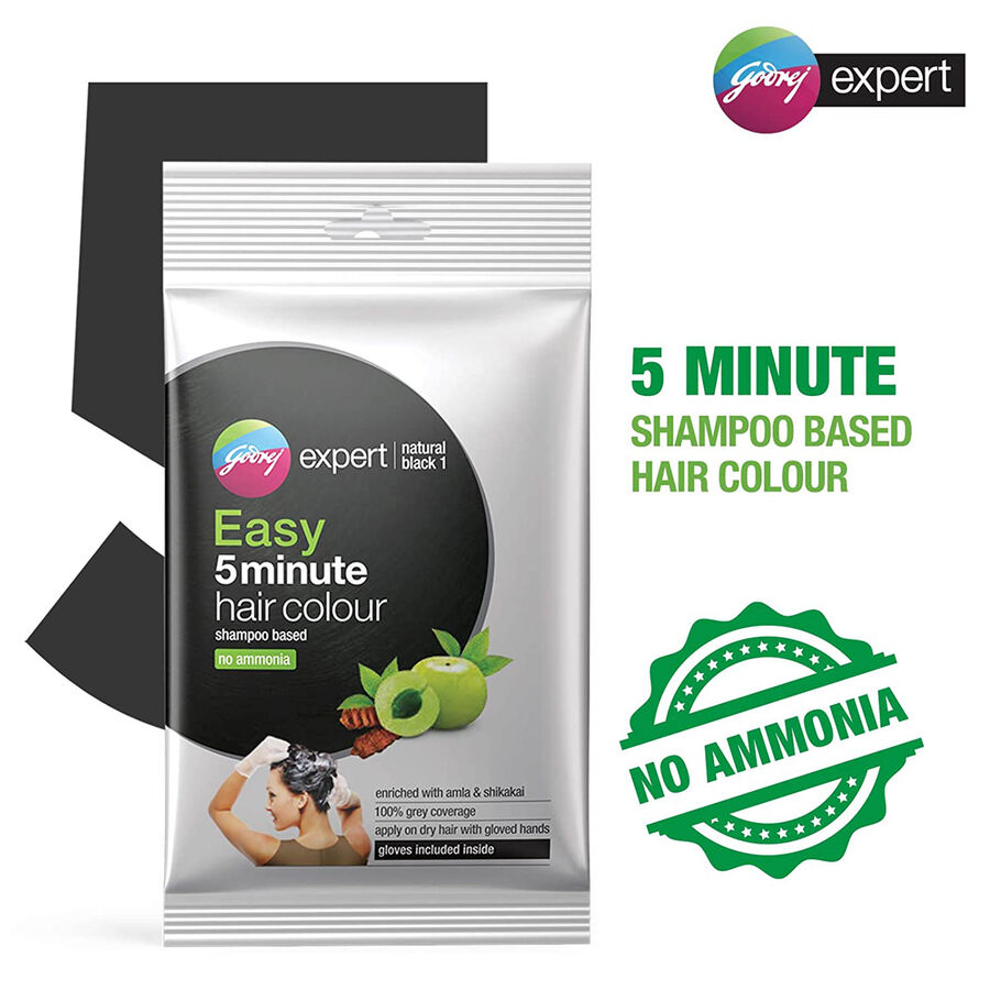 Easy 5 Minute Hair Colour Sachet, Natural Black, , large image number null
