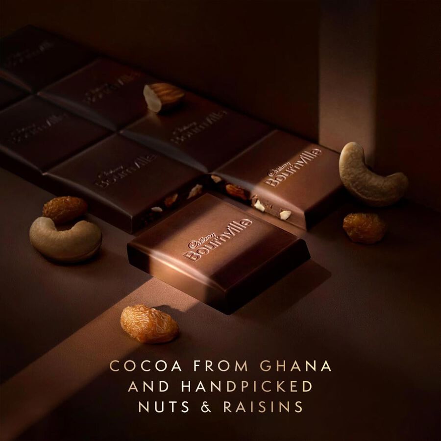 Bournville Fruit & Nut 50% Dark Chocolate Bar, , large