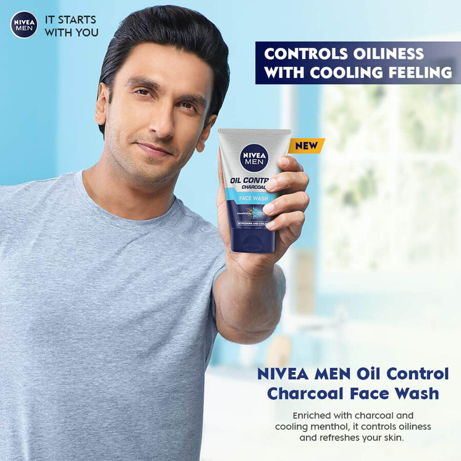 MEN Oil Control Charcoal Face Wash, , large image number null