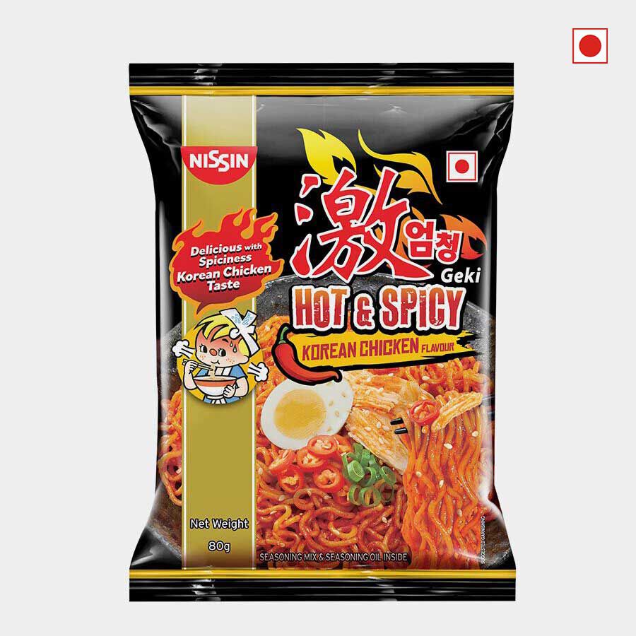 Hot & Spicy Korean Chicken Flavour Noodles, , large image number null