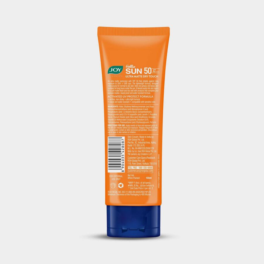Hello Sun Ultra Matte Sunscreen SPF 50, , large image number null